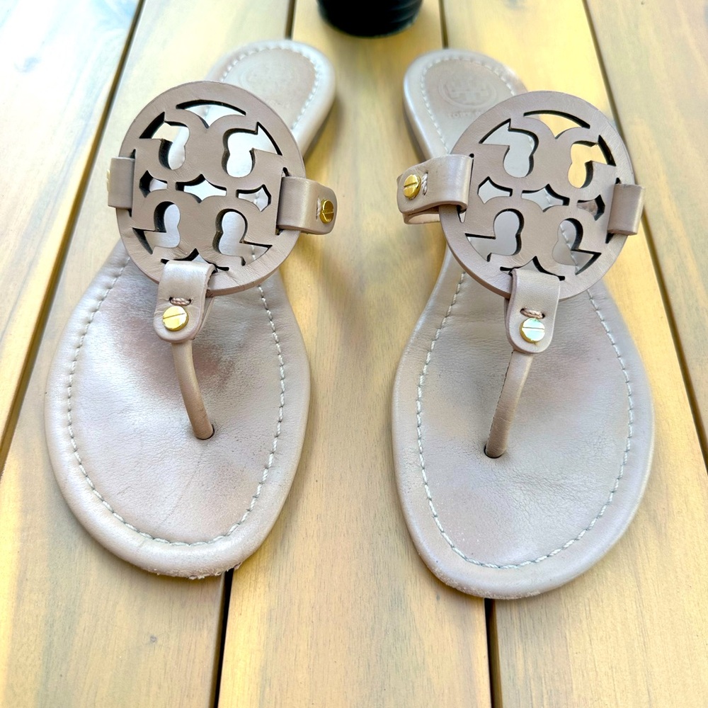 Tory Burch Miller sandals. Light makeup color. Size 8.5